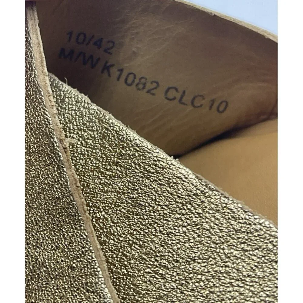 Kork Ease Ava Classic Wedge Sandal Leather Women Sz 10 Platform Shoes K1082 Gold